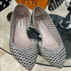Steve Madden Perforated Gray Flats